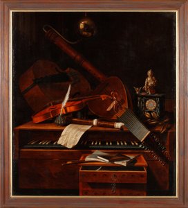Naturaleza muerta con instrumentos musicales